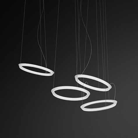 pendant lighting halocircular slide 02 usa Circular Pendant Light, Halo Collection, Spain Design, Circular Lighting, Light Rays, Mood Light, Energy Efficient Lighting, Led Pendant Lights, Hanging Lamp