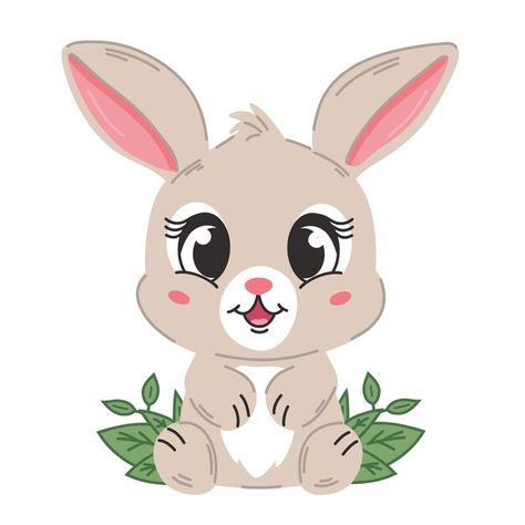 Rabbit Vector, Bunny Logo, Logo Cartoon, Rabbit Cartoon, Cute Rabbit, Logo Concept, Animal Logo, Cartoon Illustration, Cartoon Character