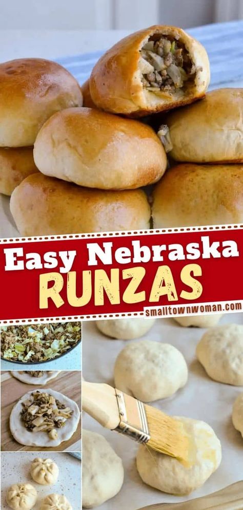 Easy Runza Recipe, Homemade Runza, Runzas Recipe, Runza Recipe, Bierocks Recipe, I Lost 100 Pounds, Frozen Bread Dough, Lost 100 Pounds, Beef Dishes