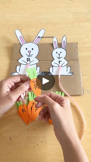 Adorable rabbit activity for little ones to master the letter R! Sort the uppercase and lowercase letter R and threading carrots through the matching... | By Happy Tot Shelf - Raising Happy LearnersFacebook Letter Rr Activities Preschool, R Is For, R Letter Words, Letter R Craft, Prek Homeschool, Letter Sort, The Letter R, Kindergarten Letters, Lowercase Letter