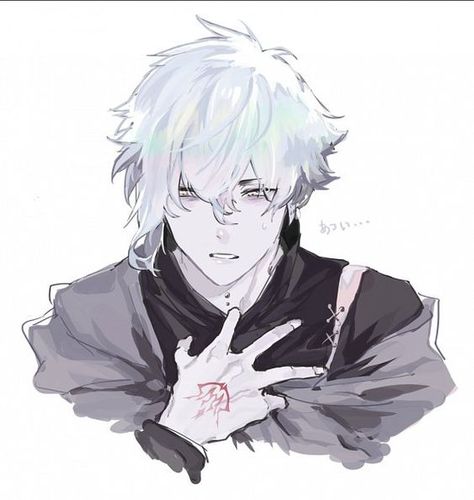 White Haired Character, White Hair Men, 얼굴 드로잉, 수채화 그림, Anime Drawings Boy, 영감을 주는 캐릭터, Anime Poses Reference, Art Anime, Boy Art