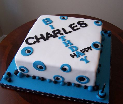 Masculine Birthday Cake by cakespace - Beth (Chantilly Cake Designs), via Flickr Birthday Cake Ideas For Men, Cake Ideas For Men, Cake Design For Men, Sports Themed Cakes, 70th Birthday Cake, Dad Birthday Cakes, Birthday Cake Pictures, Fathers Day Cake, Funny Birthday Cakes