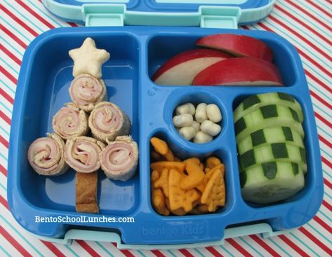 Fun Kid Lunch, Kids Lunch Box Meals, Bento Box Lunch For Kids, Kindergarten Lunch, Preschool Lunch, Holiday Lunch, Bentgo Kids, O Christmas Tree, Food Art For Kids