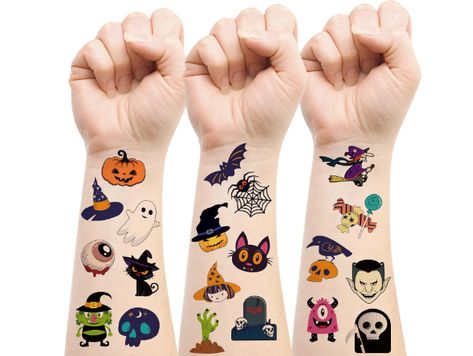 160 Pcs Halloween Temporary Tattoos for Kids Halloween Tattoos Temporary Stickers, Halloween Kids Tattoos Temporary for Halloween Party Decorations and Favors Supplies Fake Tattoos For Kids, Blatt Tattoos, Lantern Ghost, Vampire Tattoo, Pumpkin Tattoo, Party Tattoos, Pumpkin Lantern, Theme Tattoo, Spooky Tattoos