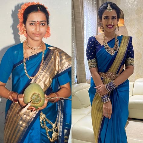 We Cannot Stop Swooning Over Niharika Konidela's Bridal Looks Niharika Konidela, Engagement Saree, 32 Years Old, Sarees South Indian, Bridal Sarees South Indian, Pattu Saree Blouse Designs, Wedding Lehenga Designs, Wedding Saree Blouse Designs, New Saree Blouse Designs