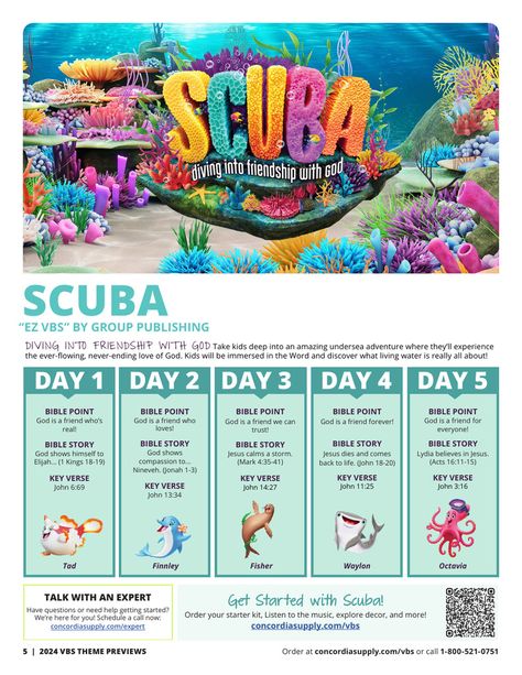 Scuba_ThemePreviews_VBS2024.pdf | Powered by Box Scuba Vbs, Vbs Themes, Vbs 2024, Vbs Ideas, Mission Trip, Olive Grove, Missions Trip, Living Water, Scuba Diving