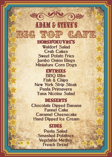 Great menu idea Tuna Nicoise Salad, Chocolate Dipped Bananas, Steak Pasta, Circus Wedding, Waldorf Salad, Nicoise Salad, Dance Themes, Pasta Primavera, Caramel Cheesecake