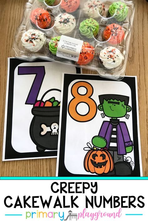 Do you have a Halloween carnival or a class party? Printout our numbers and have yourself a Halloween cakewalk or cupcake walk! #halloweencarnival #carnivalgame #cakewalk #halloweenclassparty Shape Scarecrow, Cake Walk Game, Primary Playground, Halloween Carnival Games, School Kids Activities, Walk Idea, Fall Carnival, Game Setup, Halloween Class Party