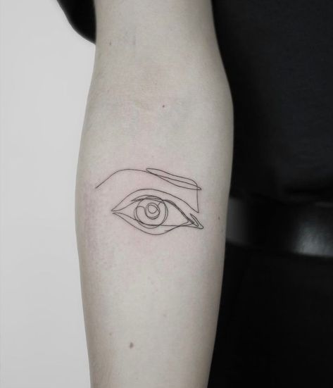 Eye Tattoo, Single Line, Geometric Tattoo, Tattoos