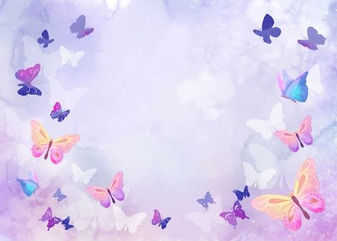 Free vector watercolor colorful butterfl... | Free Vector #Freepik #freevector #butterfly-background #butterfly-wallpaper #watercolor-butterfly #watercolor-painting Wallpaper Backgrounds Aesthetic Horizontal, Watercolor Painting Easy, Oil Painting Background, Purple Flowers Wallpaper, Butterfly Artwork, Butterfly Background, I Love You Pictures, Butterfly Clip Art, Orange Butterfly