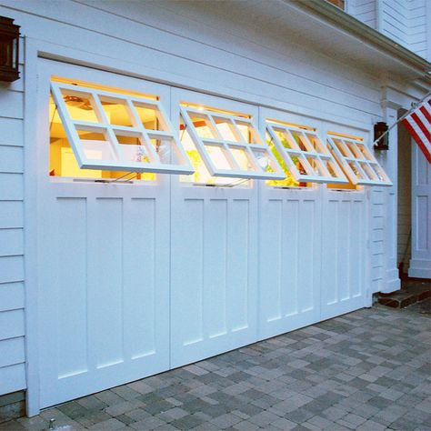 Craftsman Style Garage Doors, Shop Garage Doors, Carriage Garage Doors, Craftsman Garage, Custom Garage Doors, Garage Door Ideas, Modern Garage Doors, Garage Door Types, Garage Floor Paint