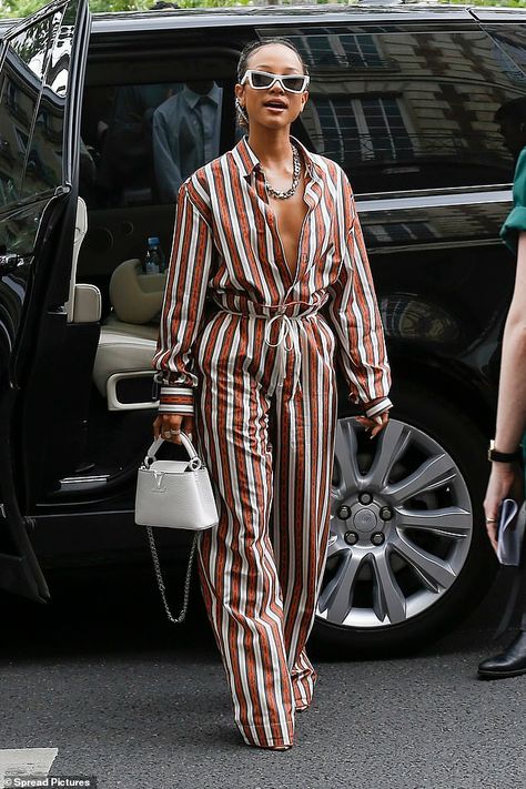 Resort Fits, Trans Outfit, Louis Vuitton Menswear, Victor Cruz, Karrueche Tran, Stripe Outfits, Paris Outfits, Brunch Outfit, Dakota Johnson