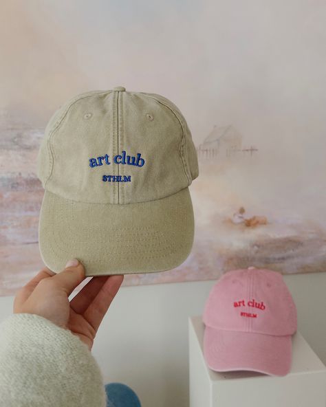 Art club loading.. 🩵🩵 Which one is your favorite? Ball Cap Aesthetic, Cap Merch, Trendy Products, Cute Caps, One Drop, Which One Are You, Instagram Art, Art Club, Ball Cap