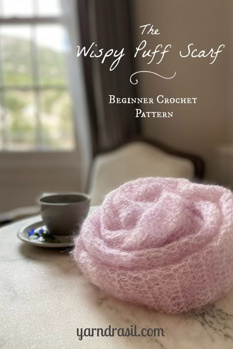 Crochet Fine Yarn, Crochet With Mohair, Lightweight Crochet Scarf, Crochet Patterns Summer, Mohair Crochet, Crochet Making, Crochet Mohair, Winter Crochet Patterns, Yarn Projects Crochet