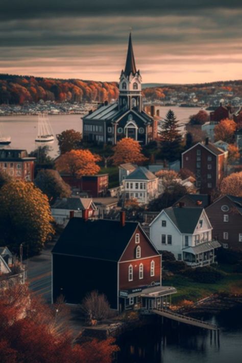 Visit Bangor, Maine Boston In The Fall, Maine Aesthetic, Derry Maine, Acadia Maine, New England Coast, Bangor Maine, Maine Living, New England Road Trip, Maine Vacation