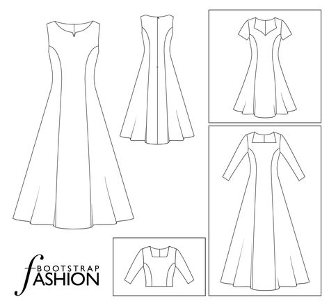 Princess Line Dress, Princess Seam Dress, Princess Line, Technical Illustration, Dresses Princess, Sewing Instructions, Dress Princess, Trend Report, Dresses Dresses