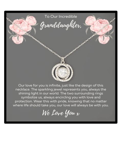 Granddaughter Jewelry, Grandparents Gifts, Granddaughter Necklace, Sparkly Necklace, Sweet 16 Gifts, Faith Jewelry, Daughter Jewelry, 18th Birthday Gifts, Granddaughter Gift