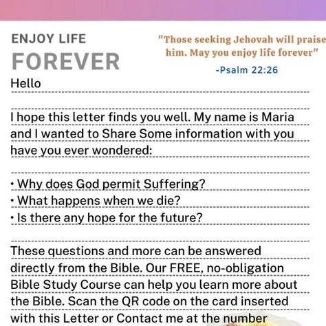 ❤ Love never fails ❤ on Instagram: "I  leave you another example of a simple letter for the Worldwide campaign ☺️ ✉️💌Envelopes for the letters are now available in our store ♥️ You can use them for your letters from the Worldwide campaign 📝 It is a DIGITAL product so you will have to print it yourself from the comfort of your home 😃  📍📍If you want to get them please comment the word "envelopes" to send you the direct purchase link 😊  📝🖨️ Instant download 🖨️📝 ♦️ There are 7 different designs. ♦️The purchase link is also in my Bio as DIGITAL PRODUCTS.  Or copy the following link to get them 👇  https://ko-fi.com/s/9e4576958f  📍📍 Please follow us on our Instagram 👇  @friendly_shop_jw @friendly_shop_jw @friendly_shop_jw  #jworg #jwservice #jwaustralia #jwpoland #jwrussia #jwwitnes Jw Service, Letter Writing Examples, Letter Writing Samples, Writing Examples, Psalm 22, Jw Bible, Jehovah Quotes, Letter Find, Family Worship