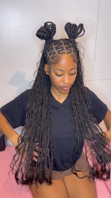 Black Hair Protective Styles, Braided Hairstyles For Black Women Cornrows, Feed In Braids Hairstyles, Cute Braided Hairstyles, Braids Hairstyles Pictures, Braided Cornrow Hairstyles, Cute Box Braids Hairstyles, Braided Hairstyles For Teens, Quick Braided Hairstyles