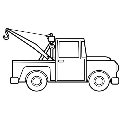 Cartoon retro small tow truck outlined f... | Premium Vector #Freepik #vector #pickup #pickup-truck #car-illustration #vehicle Tow Truck Tattoo, Tow Truck Tattoo Ideas, Truck Tattoo, Cartoon Car Drawing, Room Artwork, Car Vector, Tow Truck, Vector Photo, Cartoon Drawings