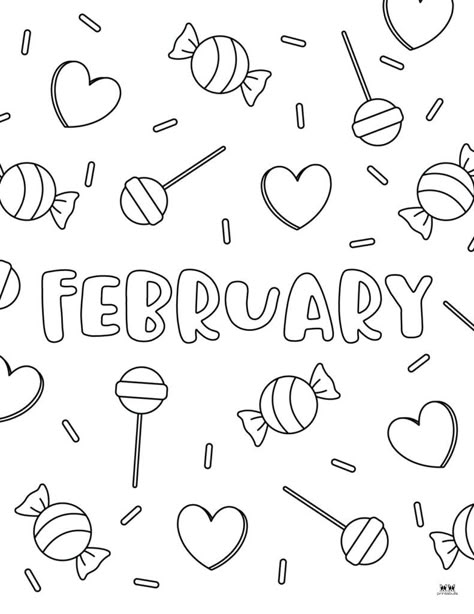 February Black And White, Cute Valentines Coloring Pages, Valentine Coloring Pages Free Printables For Kids, February Colouring Page, Coloring Pages February, February Coloring Pages For Kids, Months Coloring Pages, Valentines Colouring Pages, Valentines Day Crafts For Kids Classroom Free Printable