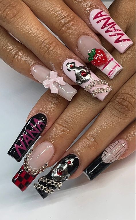 Nana Inspired Nails, Nana Nails, Anime Nails, Inspired Nails, Work Nails, Glamorous Nails, Pretty Gel Nails, Really Cute Nails, Nails Only