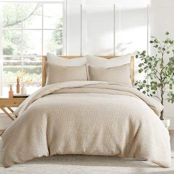 Target Bedding Ideas, Duvet Ideas, King Bed Duvet, Moody Bedroom Decor, Target Bed, Taupe Comforter, Waffle Duvet Cover, Target Bedding, King Duvet Set