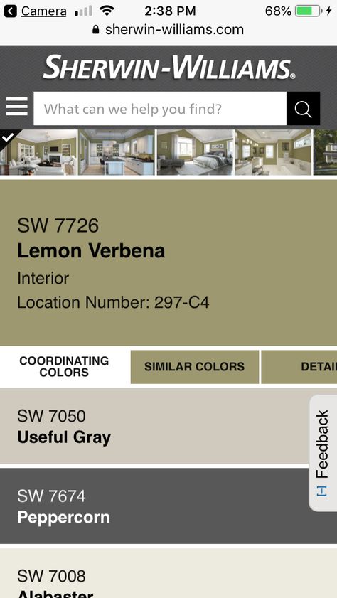 Sw Lemon Verbena, Lemon Verbena Sherwin Williams, Sherwin Williams Lemon Verbena, Color Pallete, Lemon Verbena, Coordinating Colors, Sherwin Williams, Color Pallets, Basement