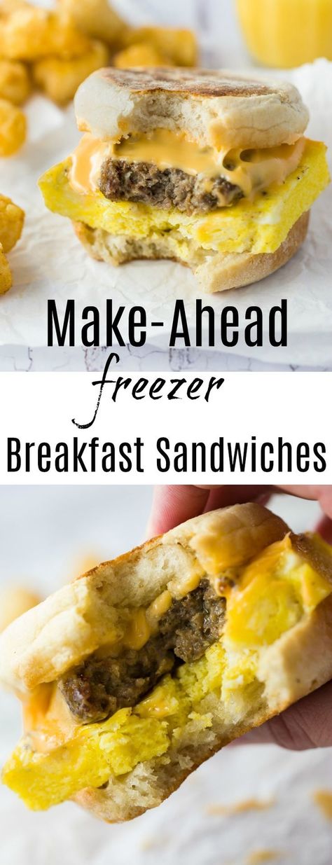 Healthy English Muffin, English Muffins Sandwich, Sausage Breakfast Sandwich, Breakfast Sandwiches Frozen, Muffins Breakfast, Breakfast Sandwich Recipes, Sausage Sandwiches, Make Ahead Breakfast Sandwich, Freezer Breakfast Sandwiches