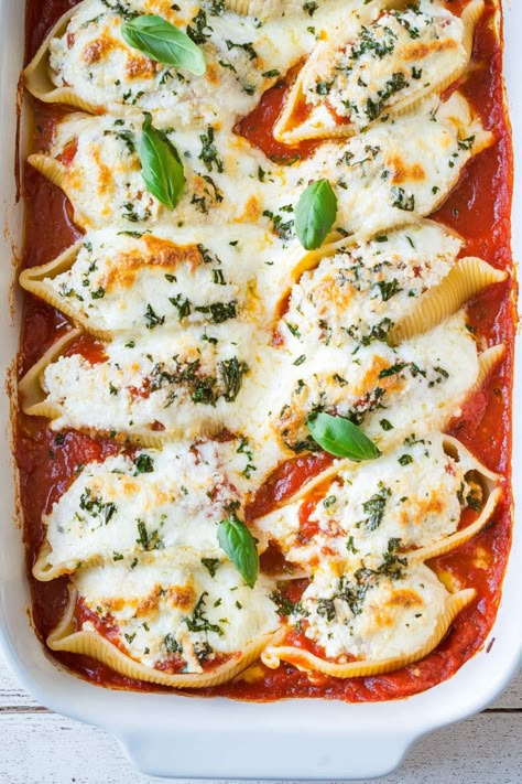 Cottage Cheese Ricotta, Cottage Cheese Stuffed Shells, Stuffed Shells Cottage Cheese, Stuffed Shells With Cottage Cheese, Ricotta Cheese Stuffed Shells, Cheese Stuffed Shells Recipe, Healthy Stuffed Shells, Cottage Cheese Recipes Breakfast, Savory Cottage Cheese