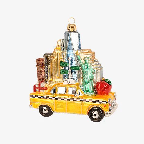 Holiday Page 18 - John Derian Company Inc Nyc Ornament, Nyc Taxi, New York Taxi, Travel Ornament, Moma Design, Nyc Christmas, Landmark Buildings, John Derian, Nyc Street