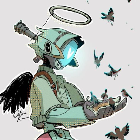 Robot Pfp, Tv Head Art, Flcl Canti, Celine Kim, Fooly Cooly, Weird Thing, Object Heads, Arte Peculiar, Graphisches Design