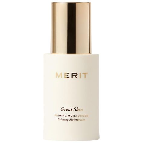 Great Skin Priming And Firming Moisturizer With Peptides And Hyaluronic Acid - MERIT | Sephora Taupe Eyeshadow, 5 Minute Makeup, Makeup Over 40, Priming Moisturizer, Great Skin, Flawless Makeup Application, Fall Makeup Looks, Creamy Concealer, Beauty Games