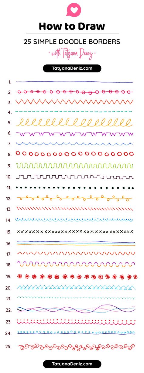 Bullet Journal Layout Templates, Journal Simple, Kawaii Doodle, Sharpie Doodles, Doodle Borders, Journal Diy, Page Borders Design, Simple Borders, Bullet Journal Diy