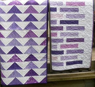 Purple Quilts Ideas, All Shades Of Purple, Quilts Modern, Irish Chain Quilt, Two Color Quilts, Flying Geese Quilt, White Quilts, The Color Purple, Purple Quilts