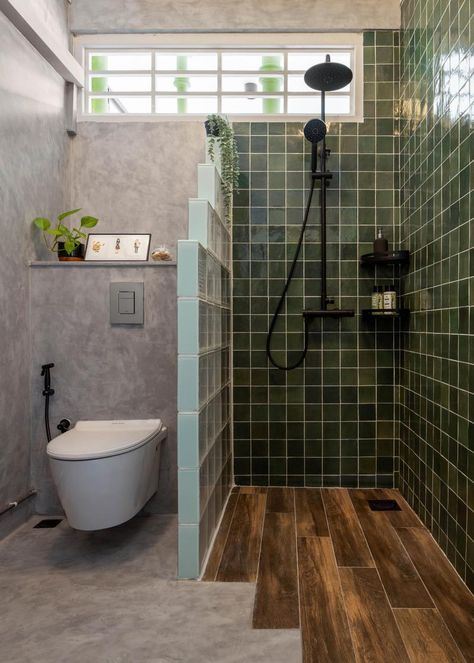 Post-WWII Tiong Bahru Walk-Up Gets Makeover After 72 Years | Qanvast Bathroom Ceramic Tile Ideas, Microcement Bathroom, Tiong Bahru, Toilet And Bathroom Design, Makeover Bathroom, 2023 Mercedes, Bilik Air, Interior Design Singapore, Tiles Bathroom