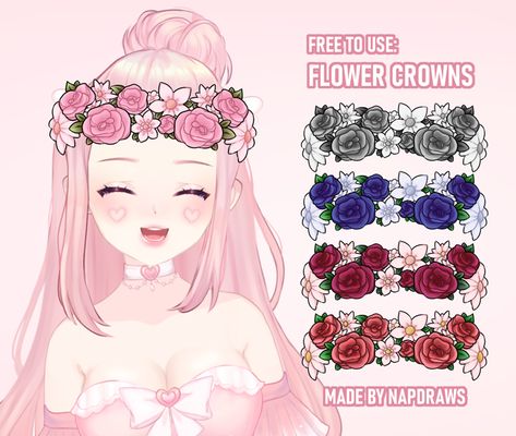 F2U Vtuber Asset: Flower Crown - ☁️ Napdraws ☁️'s Ko-fi Shop - Ko-fi ❤️ Where creators get support from fans through donations, memberships, shop sales and more! The original 'Buy Me a Coffee' Page. Pngtuber Assets, Vtuber Free Asset, Free Vtuber Asset, Vtuber Assets Free, Vtuber Assets, Twitch Streaming Setup, Art Outfit, Anime Fandom, Witch Art