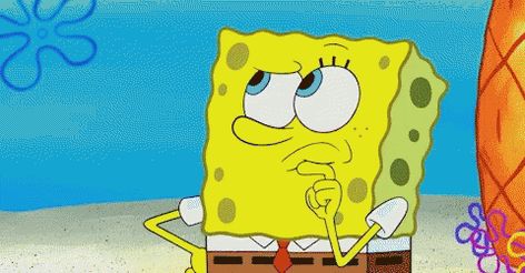 Thinking Gif, Spongebob Animation, Spongebob Thinking, Spongebob Pencil, Sponge Bob Gif, Funny Spongebob Videos, Excited Spongebob, Spongebob Gif, Meme Spongebob