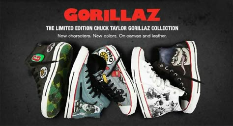 Gorillaz Converse, Kiss Music, Monkeys Band, Silly Bands, Gorillaz Art, All Stars Converse, Outfits With Converse, Latest Sneakers, Gorillaz