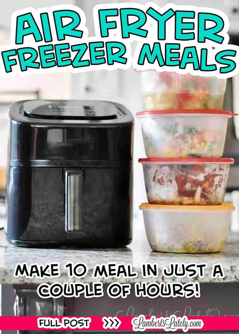 Air Fryer Freezer Meals Make Ahead, Airfryer Freezer Meals, Air Fryer Freezer Meal Prep, Freezer Meals For Air Fryer, Air Fryer Freezer Meals, Freezer Meal Labels, Batch Cooking Freezer, Vacuum Sealing Food, Instant Pot Freezer Meals