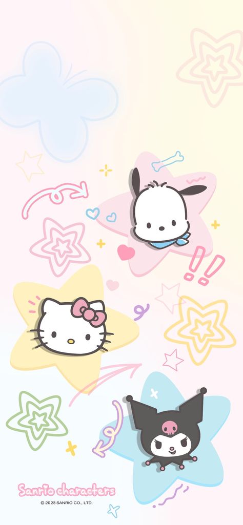 Hello Kitty Wallpaper Japanese, Preppy Sanrio Wallpaper, Sanrio Camera Icon, Kawaii Widgets Long, Watchface Background Aesthetic, Cute Sanrio Background, Y2k Cute Wallpaper, Sanrio Wallpapers Aesthetic, 23.5 Wallpaper