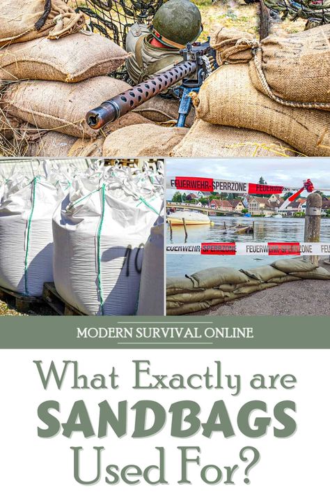 Sand bags have some pretty good uses for survival besides using them to stop a flood. #survival #survivalskills Flood Survival, Time To Hunt, Flood Protection, Survival Items, Dirt Cheap, Sand Bag, Diy Home Repair, Simple Bags, Survival Skills