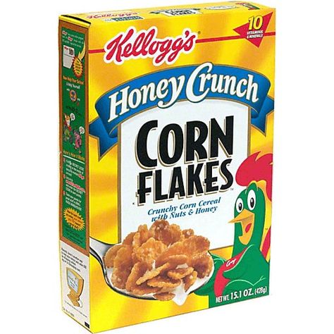 Honey Crunch, Corn Flakes Cereal, Corn Cereal, Kellogg's Corn Flakes, Healthy Food Alternatives, Food Alternatives, Crunch Cereal, Cold Cereal, Junk Food Snacks