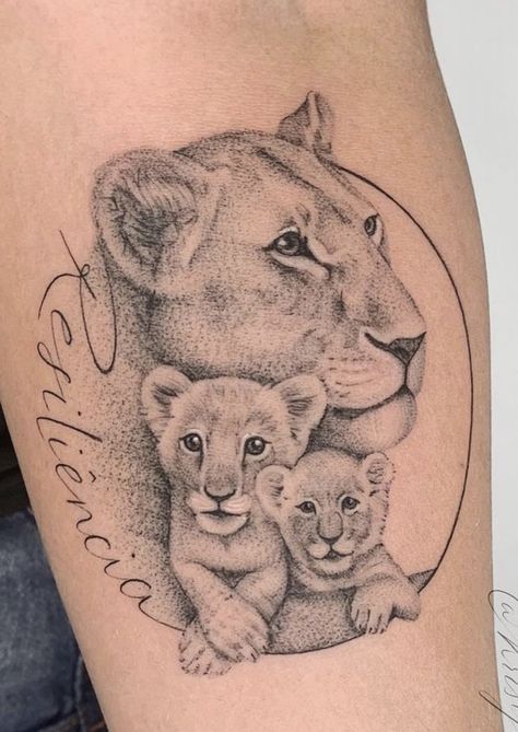 Lioness And Cub Tattoo, Cub Tattoo, Mutterschaft Tattoos, Motherhood Tattoos, Lioness And Cubs, Cubs Tattoo, Lioness Tattoo, Lion Tattoo Sleeves, Mom Tattoo Designs