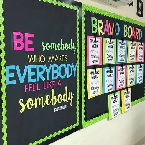 Amazing Kindness Themed Back to School Bulletin Boards - Sea of Knowledge Bravo Board, Motivational Bulletin Boards, Kindness Bulletin Board, High School Bulletin Boards, Classroom Decor Middle, Work Bulletin Boards, Bored Teachers, Classroom Decor High School, Diy Classroom Decorations