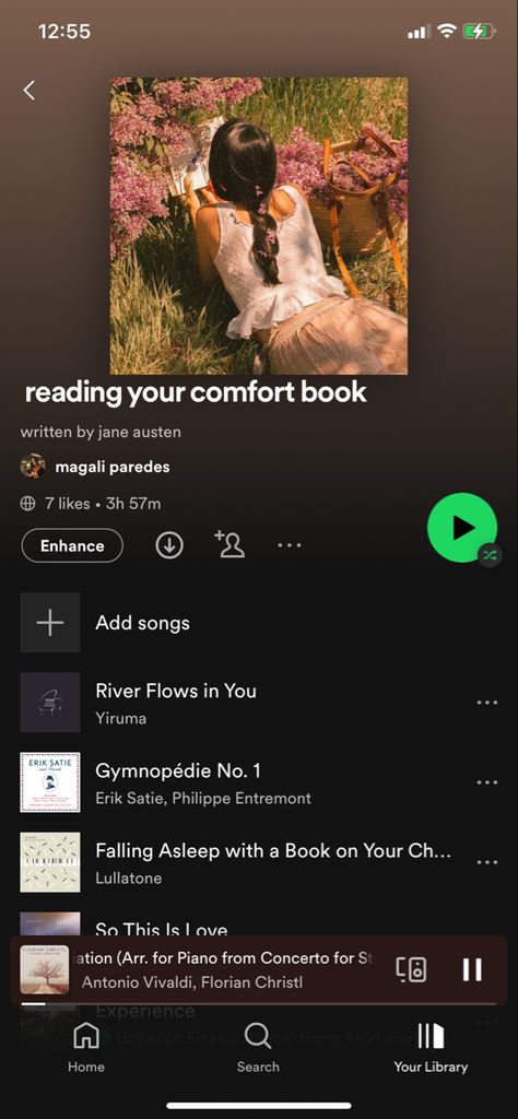 playlist to read your comfort book Comfort Playlist, Reading Playlist, Erik Satie, River Flow In You, How To Fall Asleep, To Read, Books To Read, Songs, Reading