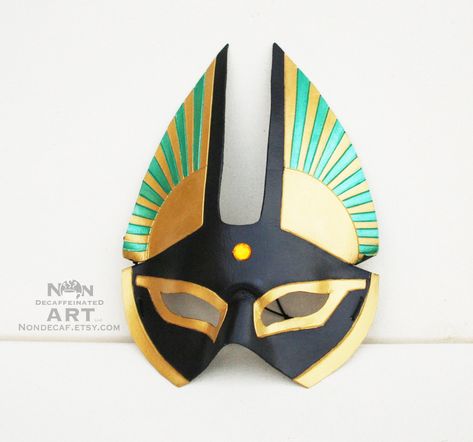 Anubis Costume, Egyptian Bastet, Ancient Egypt Crafts, Anubis Mask, Egyptian Mask, Egyptian Crafts, Egypt Crafts, Egyptian Party, Egyptian Anubis