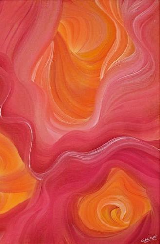 Contemporary Painting in Pink and Orange ~ Ginny Gaura, Fine Artist Color Palette With Orange, Orange Clothes, Clothes Wardrobe, Colorful Life, Fine Artist, Colorful Abstract, Abstract Paintings, Capsule Wardrobe, Pink And Orange