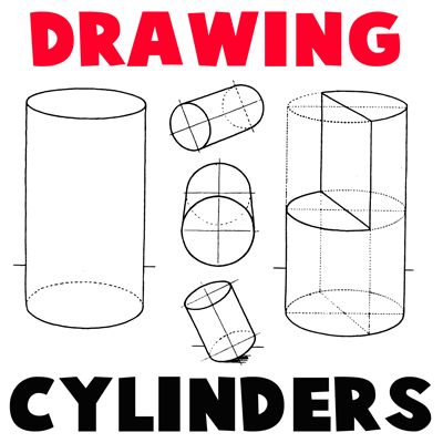 Step 400x400 drawing cylinders How to Draw Cylinders and Drawing Shaded Cylindrical Objects with Cast Shadows Tutorial Cylinder Drawing, 3d Cylinder, Cylindrical Objects, Illustration Tumblr, Shapes Lessons, Ombres Portées, Shading Drawing, Draw Step By Step, How To Draw Steps