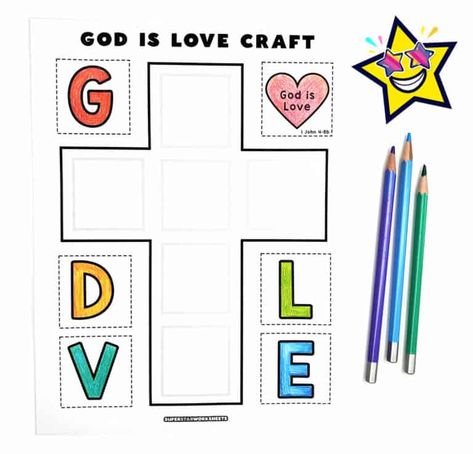 Sunday School Valentines, Kindergarten Sunday School, Sunday School Coloring Sheets, Superstar Worksheets, Religion Activities, Printable Cross, Christmas Sunday School, Christmas Sunday, Easter Lessons